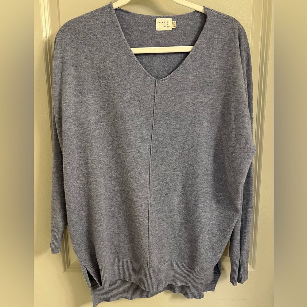 Dreamers by Debut Pullover Periwinkle Sweater Size S/M